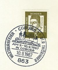 10.09.1967 Sonderstempel Coburg