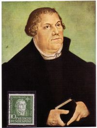 Hermann Zapf, Jan Piwczyk, Lutherischen Weltbund, Hannover, Martin Luther, Michel-Katalog-Nummer 149, Luther Briefmarken