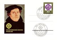 12.08.1959 BRD FDC, Evangelischer Kirchentag, M&uuml;nchen, Michel-Katalog-Nr.: 314, Luther Briefmarken