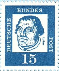 Luther Briefmarke, Luther 1963, Luther Markenheftchen, Michel 351, Luther Briefmarken