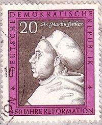 450 Jahre Reformation, Martin Luther, Luther Briefmarken, DDR, Lutherhaus, Wittenberg, Scho&szlig;kirche Wittenberg