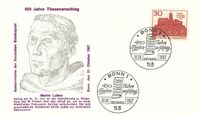 Junker J&ouml;rg, Eduard Ege, Thesenanschlag 1517, Michel-Katalog-Nr. 544, Luther Briefmarken, Wartburg, Eisenach, Lutherstadt,