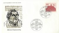 Junker J&ouml;rg, Eduard Ege, Thesenanschlag 1517, Michel-Katalog-Nr. 544, Luther Briefmarken, Wartburg, Eisenach, Lutherstadt,