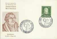 Lutherischen Weltbund, Hannover, Martin Luther, Michel-Katalog-Nummer 149, Luther Briefmarken