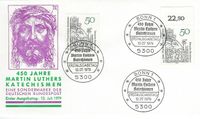 Martin Luther, Katechismus, Lucas Cranach, FDC, Erstagsbrief, Martin Luthers Katechismus, Michel 1016, Martin Luther, Luther Briefmarken