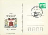 Sonderstempel Wittenberg, Lithokarte, Luther Stempel