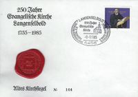 08.09.1985 Brief BRD Nr. 1193 Martin Luther Ev. Kirche Langenselbold Siegel