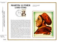 Frankreich 1983, 500 Jahre Martin Luther, 12.02.1983, Frankreich Michel-Katalog NR.: 2382, Jean Pheulpin, Martin Luther, Luther Briefmarke