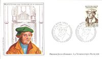 Frankreich 1983, 500 Jahre Martin Luther, 12.02.1983, Frankreich Michel-Katalog NR.: 2382, Jean Pheulpin, Martin Luther, Luther Briefmarke