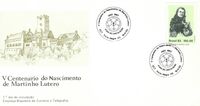 18.04.1983, 500 Jahre Martin Luther, Brasil, Brasilien, Luther Brasil, Lutero, Luther Briefmarken, 1983, FDC Luther