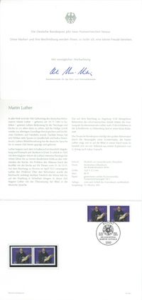 Martin Luther, 1983 Luther, 500 Geburtstag, Michel 1193, Luther Briefmarken, Luther Stempel