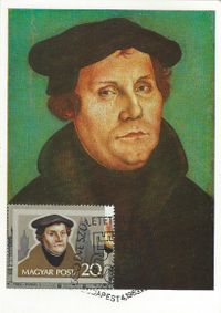 Magyar Posta, Ungarn, Budapest, 12.08.1983, 500 Jahre Martin Luther, Luther Briefmarken, Martin Luther, Blocksatz