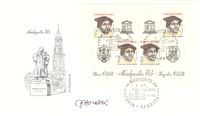 ceskoslovensko, Tschechoslowakei, Block 56, Michel 1802 Block 56, Nordposta 1983 in Hamburg, Martin Luther, Unesco, CSSR, FDC, Luther Briefmarken