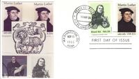 USA Michel-Katalog Nr.: 2065, Martin Luther, FDC, ETB, Martin Luther, Luther Briefmarke, 500 Jahre Martin Luther