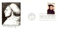 USA Michel-Katalog Nr.: 2065, Martin Luther, FDC, ETB, Martin Luther, Luther Briefmarke, 500 Jahre Martin Luther