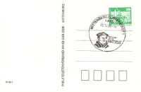 05.10. 1989 Sonderstempel Wittenberg, Lithokarte, Luther Stempel