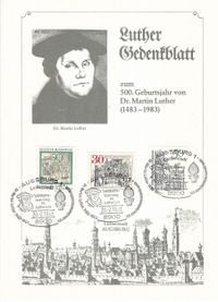 20.02.1983 BRDSonderstempel Augsburg Lutherjahr