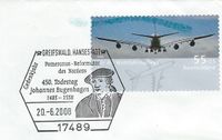 20.06.2008 BRD Sonderstempel Greifswald 450 Todestag Johannes Bugenhagen