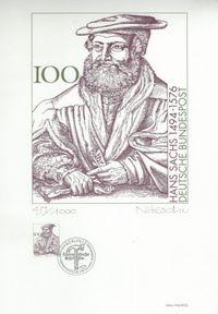 Hans Sachs, Michel-Katalog-Nummer: 1763, Peter Nitzsche, Martin Luther, Luther Briefmarken