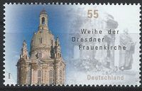 Michel-Katalog-Nummer: Bund 2491, Atelieredition 2005, Weihe der Dresdner Frauenkirche, Lutherdenkmal Dresden, Luther Briefmarken