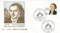 14.01.1999 BRD FDC Katharina von Bora, Michel-Katalog-Nr. 2029, Luther Briefmarken