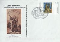 Ganzsachen mit Sonderstempel: Jahr der Bibel - Schwalbach Saar