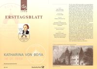 14.01.1999 BRD FDC Katharina von Bora, Michel-Katalog-Nr. 2029, Luther Briefmarken