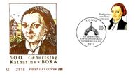 14.01.1999 BRD FDC Katharina von Bora, Michel-Katalog-Nr. 2029, Luther Briefmarken