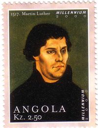 Angola, Martin Luther, Luther Briefmarke, Luther Briefmarkenblock, Angola Martin Luther