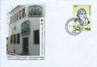 Sangerh&auml;user Kurier, Martin Luther, Luther Briefmarken, Briefmarken, Eisleben, Eisenach, Privatpost, BRD, Luther Briefmarken