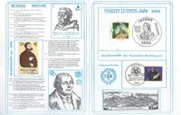 Luther Historisches Gedenkblatt Worms 1996 , Luther Briefmarken