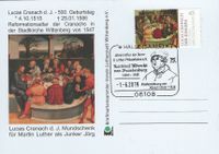 Halle - Kardinal Albrecht von Brandenburg Stempel-Nr. 10 108, Luther Briefmarken, Martin Luther