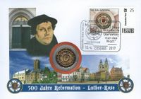 13.04.2017 Lutherstadt Wittenberg Stempellnummer 06 059, Lutherrose, Luther Briefmarken, Martin Luther, 500 Jahre Reformation,