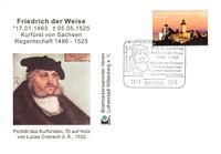 Sonderstempel mit dem Konterfei Friedrichs des Weisen