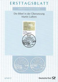 Luther Briefmarken, Martin Luther, Luther Bibel&uuml;bersetzung, Luther Bibel, Luther 2017