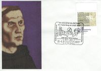 95 Thesen, Schlosskirche Wittenberg, Stempelnummer: 01/001, Hiddenhausen, 500 Jahre Reformation, Luther Briefmarken