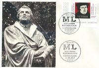 Luther Briefmarken, Luther Worms, Maximumkarte Luther, Lutherstempel, Lutherdenkmal Worms, Reformationsdenkmal Worms