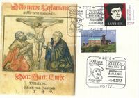 Stempelnummer: 10/124,500 Jahre Reformation, Martin Luther, Luther Briefmarken, Zeitz