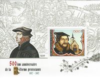 16.06.2017 Republique de Cote Divoire, 500 Jahre Reformation, Martin Luther, Luther Briefmarken