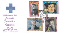 &Ouml;kumenischer Kongress, Kemp Land, Calvin, William Booth, Joseph Smith, Luther,, Luther Briefmarken