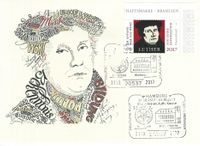 31.10.2017 BRD Hamburg - 500 Jahre Reformation - Luther&quot; - Stempelnummer: 21/334, Luther, Luther Briefmarken, Hamburg