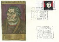 31.10.2017 BRD Hamburg - 500 Jahre Reformation - Luther&quot; - Stempelnummer: 21/334, Luther, Luther Briefmarken, Hamburg