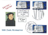 500 Jahre Reformation, &Ouml;sterreich, Martin Luther, Bibel&uuml;bersetzung, Luther Briefmarken