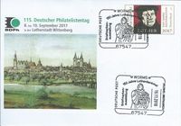 Lutherdenkmal, Reforamtionsdenkmal, 19.11.2018 Sonderstempel, Worms, 150 Jahre Lutherdenkmal, Stempel-Nr. 22/300, Luther Briefmarken