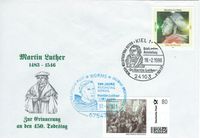 Luther Briefmarken, Wormser Reichstag, Worms, Karl V, Luther vor Kaiser und Reich