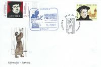 Stempel-Nr. 15/055, Nibelungenfestspiele Worms, Sonderstempel Nibelungenfestspiele, Worms 1521, Worms 2021, Sonderstempelplatte Worms Luther, Luther Briefmarken, Martin Luther King, G&ouml;bbels, Luthers Schatten