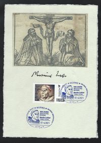 Luther Briefmarken, Wormser Reichstag, Worms, Karl V, Luther vor Kaiser und Reich