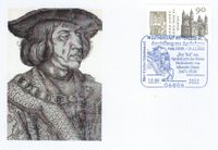 D&uuml;rer- &amp; Luther-Philatelisten e. V., Ausstellung zur Apokalypse, D&uuml;rer, Cranach, Haus Lucas Cranach d. J., Cranach Haus, Lutherstadt Wittenberg, Apokalyptischer Reiter, Holzschnitt von Albrecht D&uuml;rer