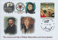 Philipp Melanchton, Georg Spalatin, Septembertestament 1522 - 2022, 51100 Pistoia Centro, Filatelia, Italien &#039;500 J. Reformation, Cranach u. Luther&#039; / Italy &#039;500th ann. of Reformation, Cranach &amp; Luther&#039; VP/PP 2017 , Luther Briefmarken