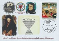 Erasmus von Rotterdam, Novum Instrumentum, Septembertestament 1522 - 2022, 51100 Pistoia Centro, Filatelia, Italien &#039;500 J. Reformation, Cranach u. Luther&#039; / Italy &#039;500th ann. of Reformation, Cranach &amp; Luther&#039; VP/PP 2017 , Luther Briefmarken